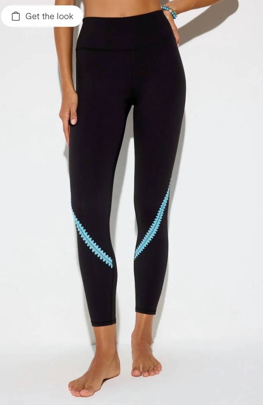 NEW SPIRITUAL GANGSTER nirvana om crochet leggings in black